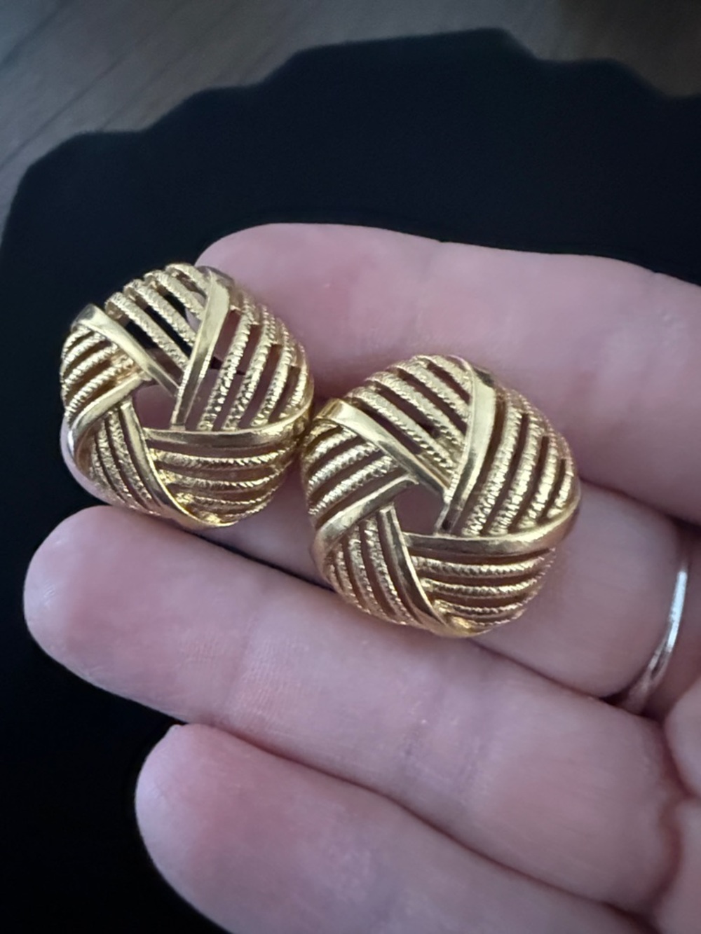 Gold Twisted Knot Earrings - Classic Women's Jewelry